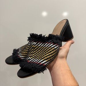 KAANAS x Johnny Was Fringe Heeled Sandal Shoe